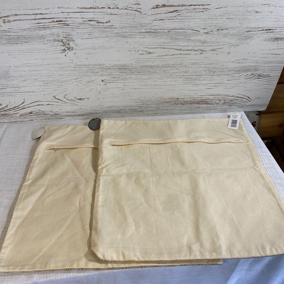 Yellow Ticking Stripe Decorative Pillow Cover 20x20 Zipper Closure Rizzy Home - Picture 5 of 11